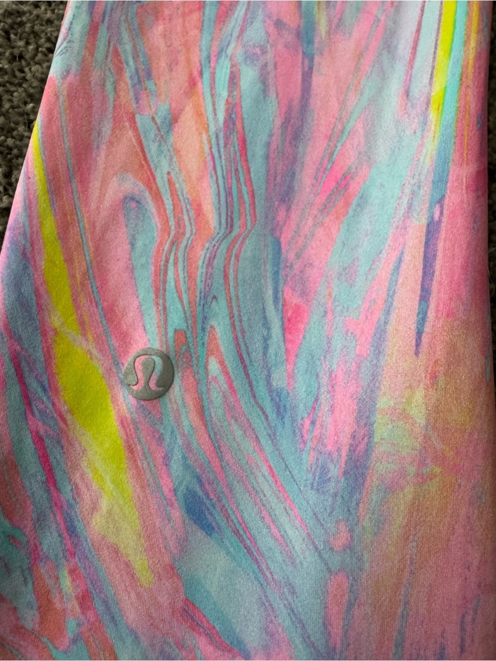 lululemon athletica Pink Multicolor Marble-Print leggings
